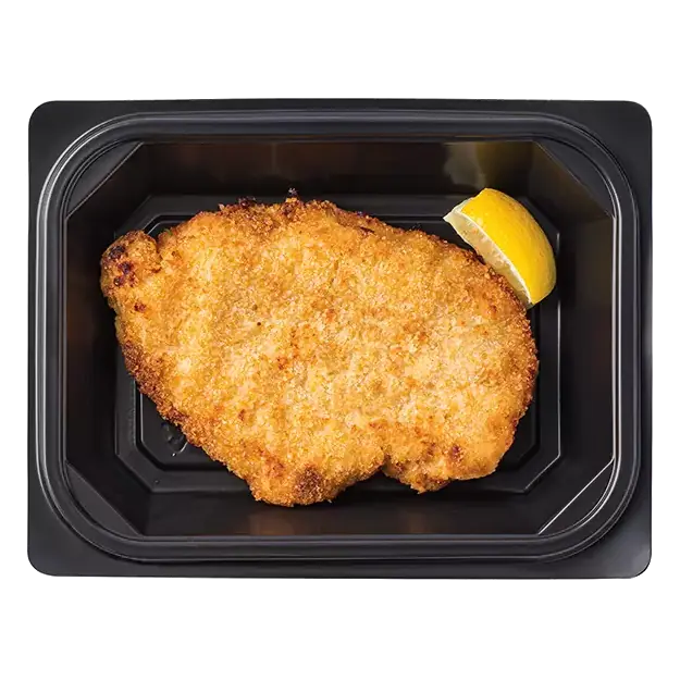Fully Cooked Breaded Chicken Cutlet with Lemon Wedge, Raised without Antibiotics