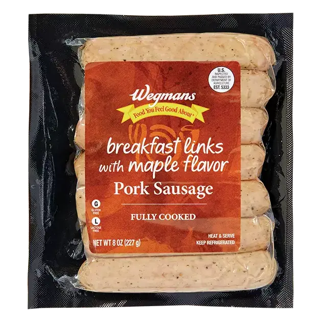 Fully Cooked Pork Sausage Breakfast Links with Maple Flavor