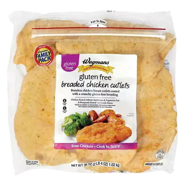 Gluten Free Breaded Chicken Cutlets, Family Pack