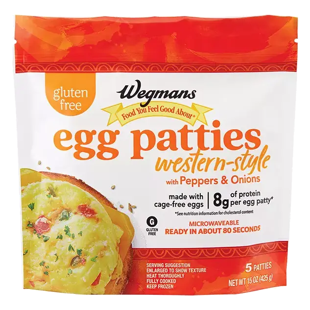 Gluten Free Western-Style Egg Patties with Peppers & Onions, 5 Count