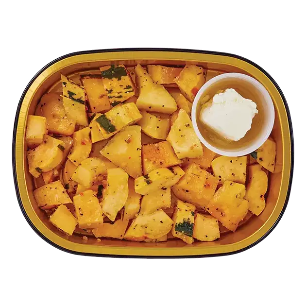 Gold Pan Delicata Squash with Meredith Dairy Cheese & Rosemary Sage Seasoning, Ready to Cook