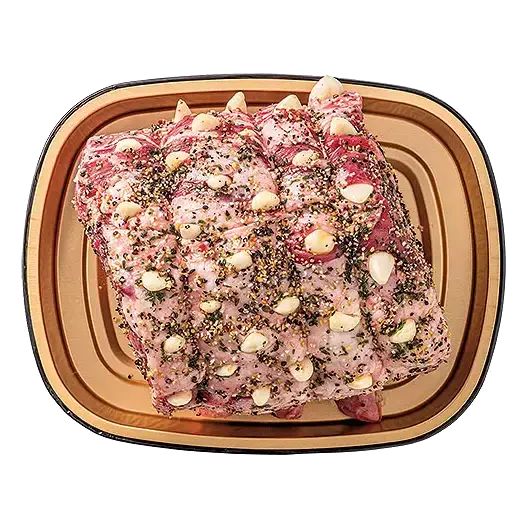 Gold Pan Garlic Studded Beef Rib Roast (Bone In), Ready to Cook