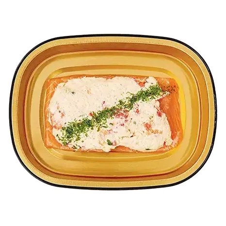 Gold Pan Salmon Topped with Lobster, Ready to Cook