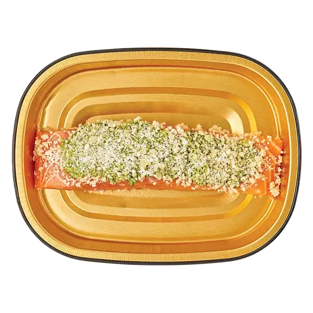 Gold Pan Salmon with Pesto Sauce, Ready to Cook