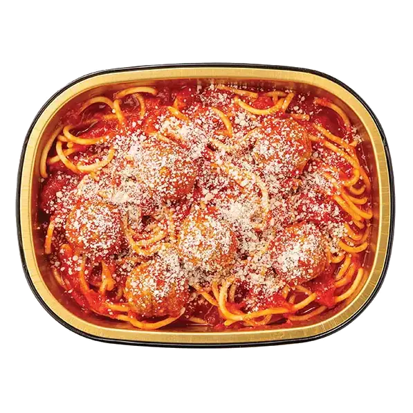 Gold Pan Spaghetti & Meatballs, Cooked