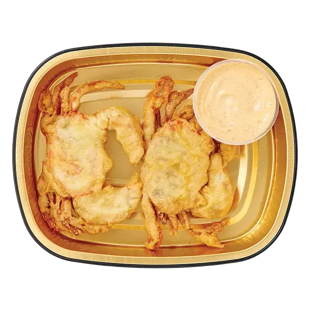 Gold Pan Tempura Soft Shell Crab with Remoulade Sauce, Ready to Cook
