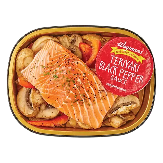 Gold Pan Teriyaki Black Pepper Salmon, Ready to Cook