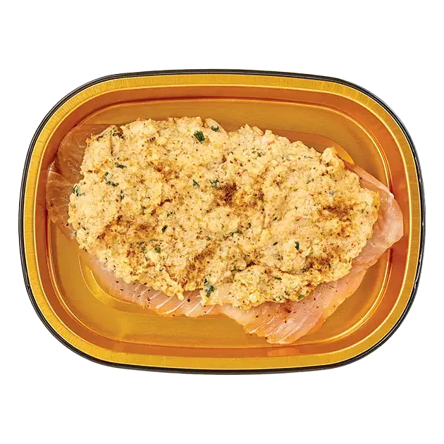 Gold Pan Tilapia Stuffed With Crab, Ready to Cook