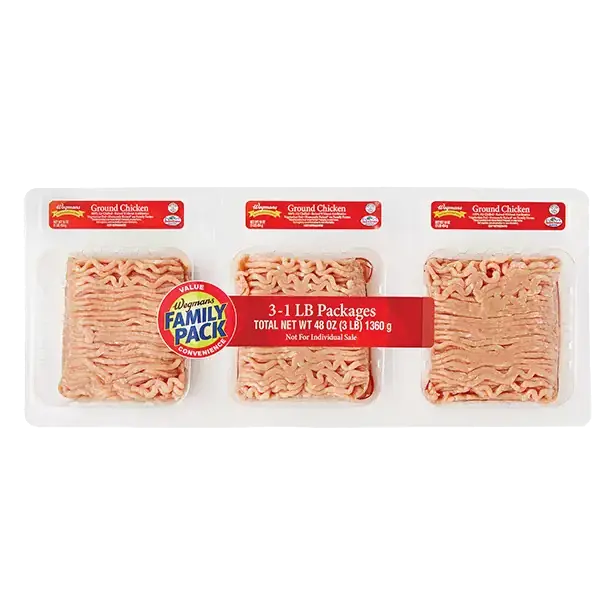Ground Chicken, Raised Without Antibiotics, 3 Pack, FAMILY PACK