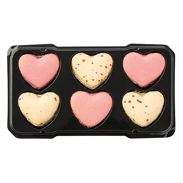 Heart Macarons, 6 Pack