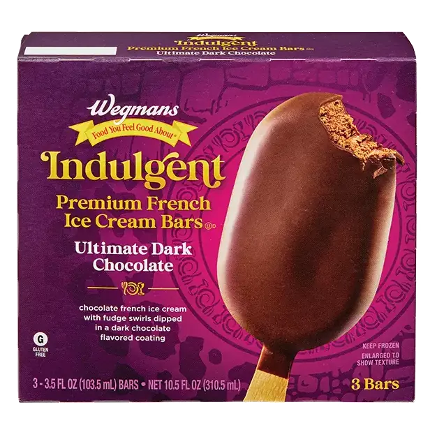 Indulgent Ultimate Dark Chocolate Premium French Ice Cream Bars, 3 Count