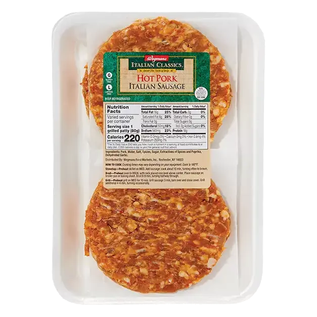 Italian Classics Hot Pork Italian Sausage Patties