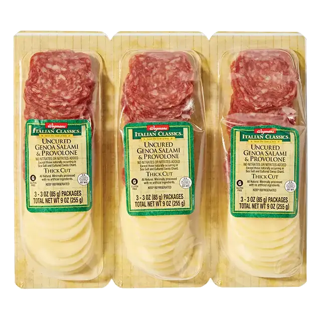 Italian Classics Uncured Genoa Salami & Provolone, Thick Cut