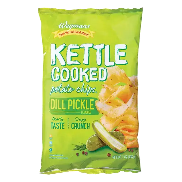 Kettle Cooked Potato Chips, Dill Pickle Flavored