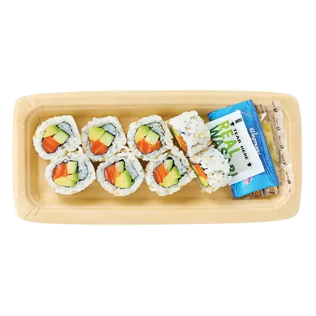 King Salmon California Roll with White Rice (Raw Sushi)