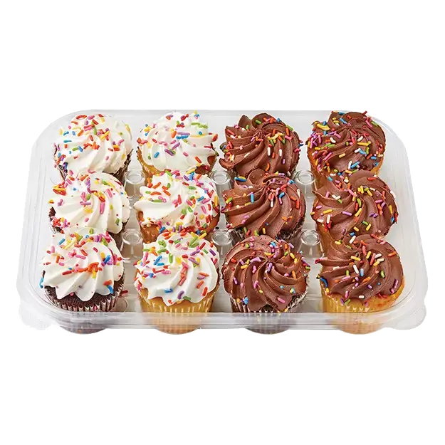 Large Iced Assorted Cupcakes, 12 Count