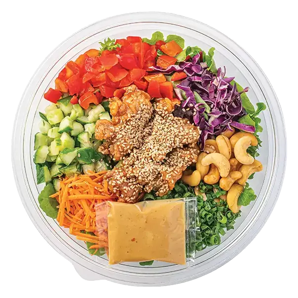 Large Sesame Chicken Salad with Asian Sunflower Dressing