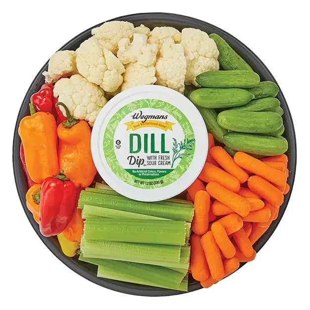 Large Veggie Tray with Dill Dip