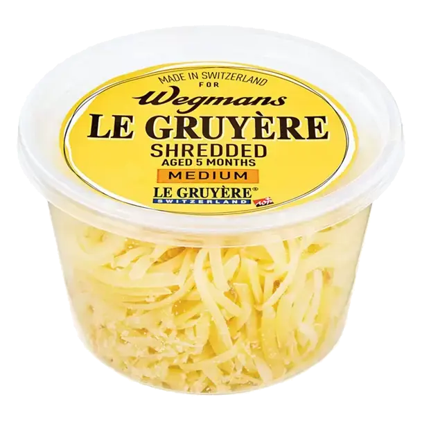 Le Gruyere Cheese Aged 5 Months, Shredded Medium
