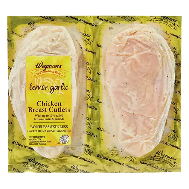 Lemon Garlic Chicken Breast Cutlets, Raised without Antibiotics