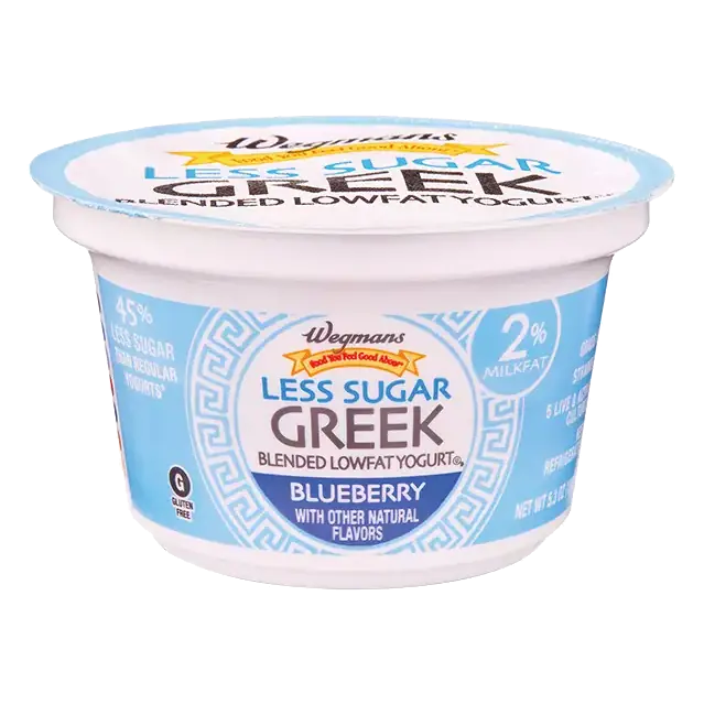 Less Sugar Blueberry, 2% Greek Blended Reduced Fat Yogurt