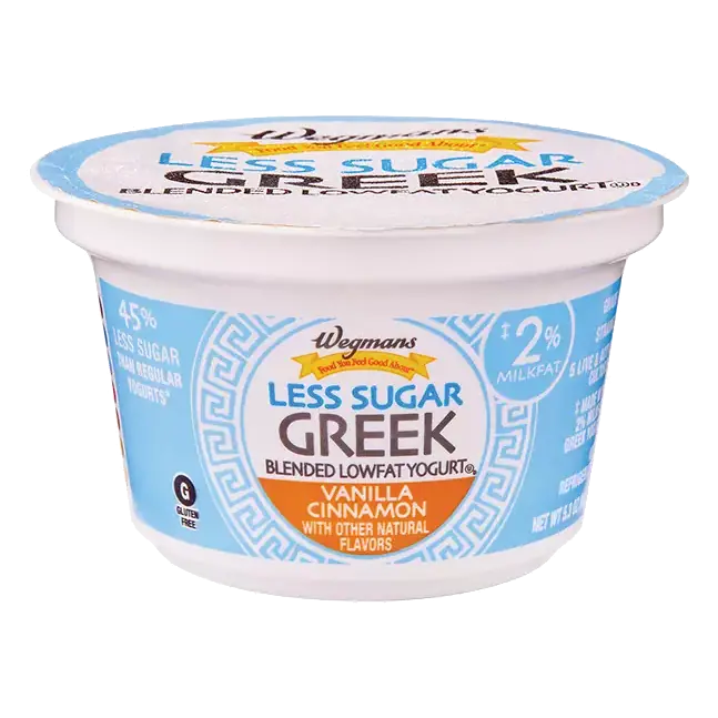 Less Sugar Vanilla Cinnamon, 2% Greek Blended Reduced Fat Yogurt