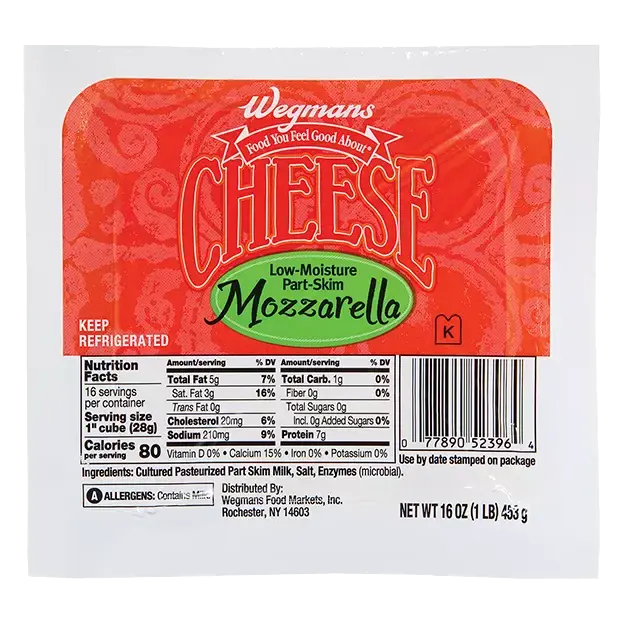 Low Moisture Part-Skim Mozzarella Cheese