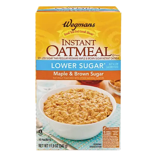 Lower Sugar* Maple & Brown Sugar Instant Oatmeal, 10 Packets