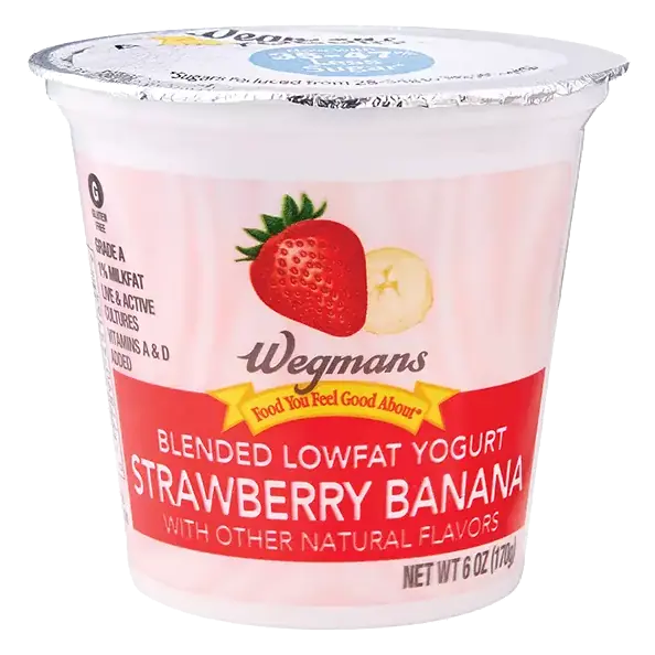 Lowfat Blended Strawberry Banana Yogurt