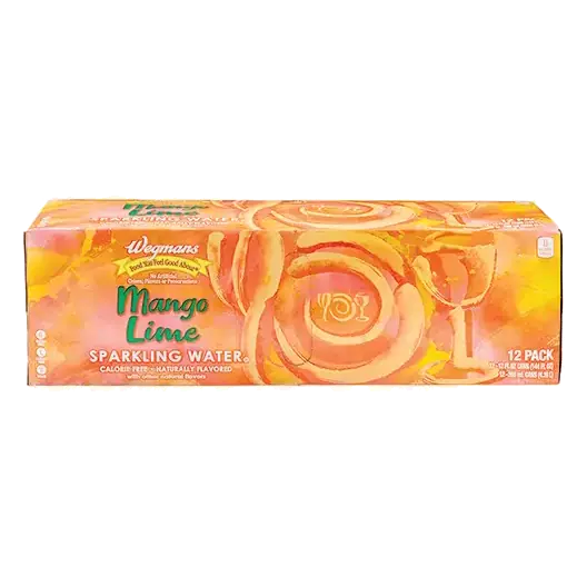 Mango Lime Sparkling Water, 12 Pack Cans