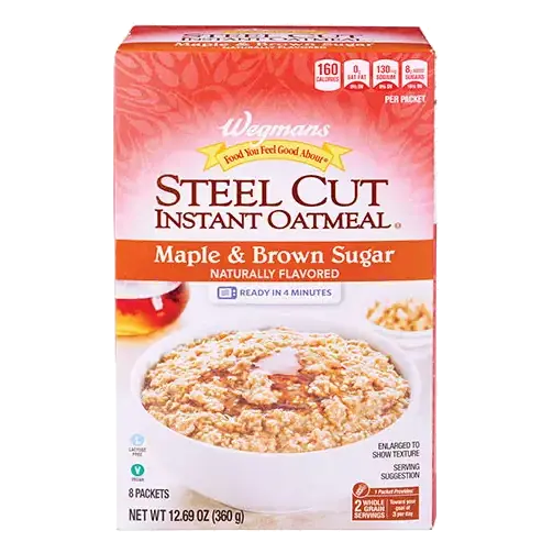 Maple & Brown Sugar Steel Cut Instant Oatmeal, 8 Packets