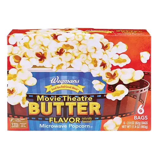 Microwave Popcorn, Movie Theatre Butter Flavored, 6ct