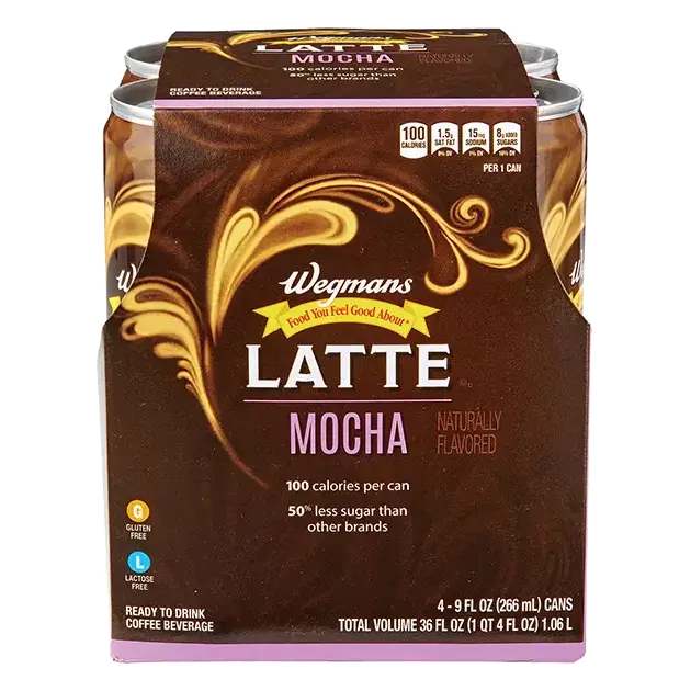 Mocha Coffee Latte, 4 Cans, Ready to Drink