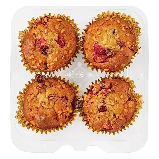 Muffins, Cranberry Nut, 4 Pack