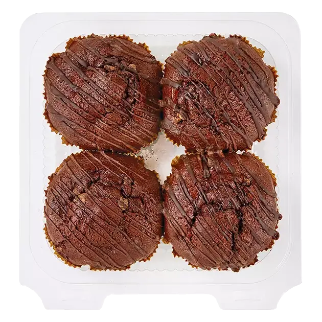 Muffins, Double Chocolate, 4 Pack