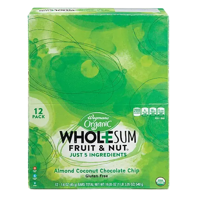 Organic Almond Coconut Wholesum Fruit & Nut Bar 12ct box