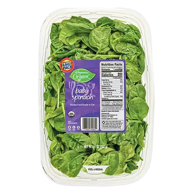 Organic Baby Spinach, FAMILY PACK