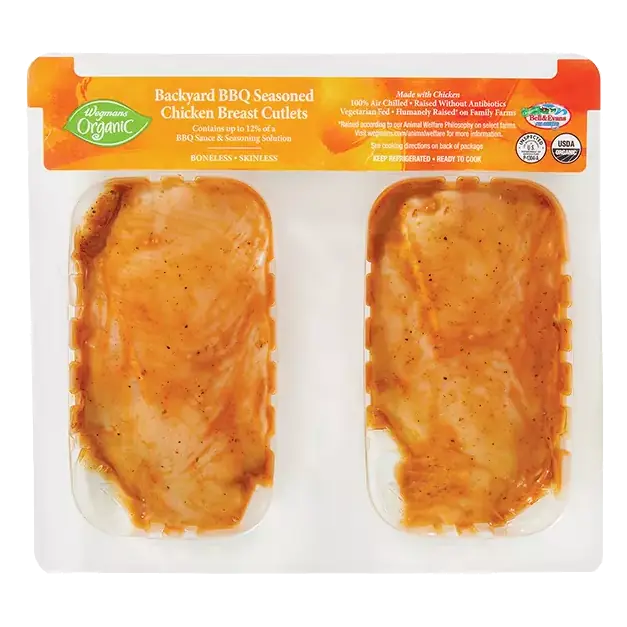 Organic Backyard BBQ Seasoned Chicken Breast Cutlets