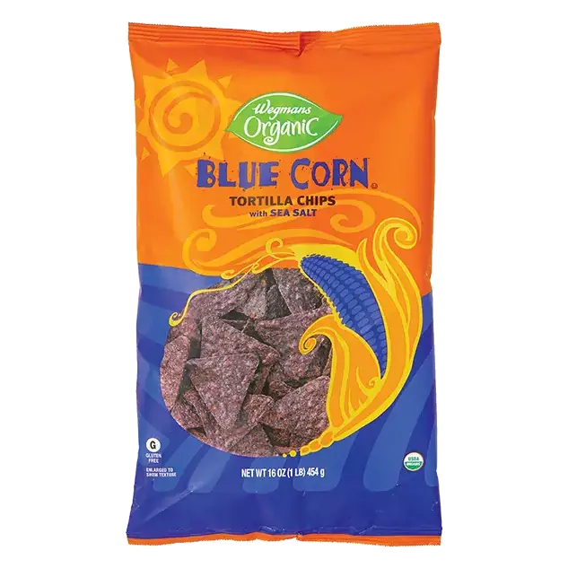 Organic Blue Corn Tortilla Chips with Sea Salt