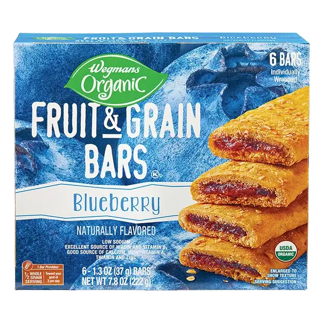 Organic Blueberry Fruit & Grain Bars, 6 Count