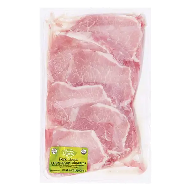 Organic Boneless Thin Sliced Pork Chops, Raised without Antibiotics