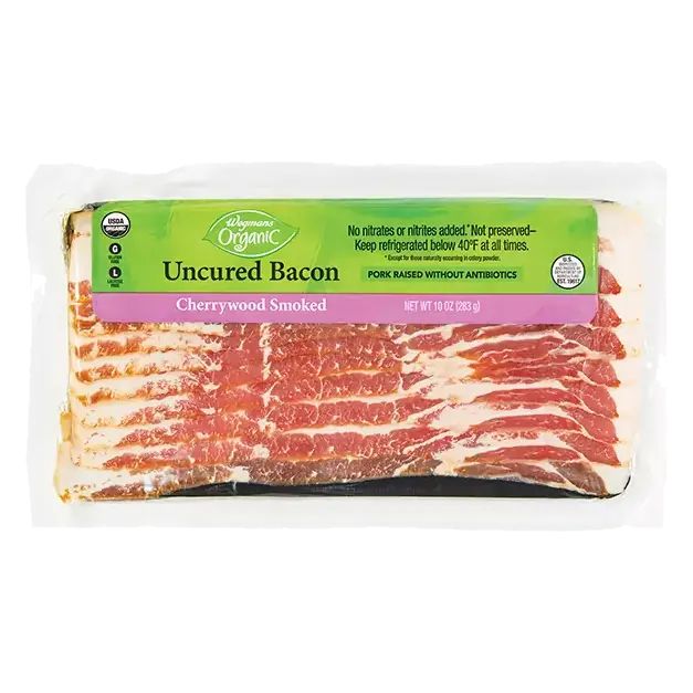 Organic Cherrywood Smoked Uncured Bacon, Raised without Antibiotics