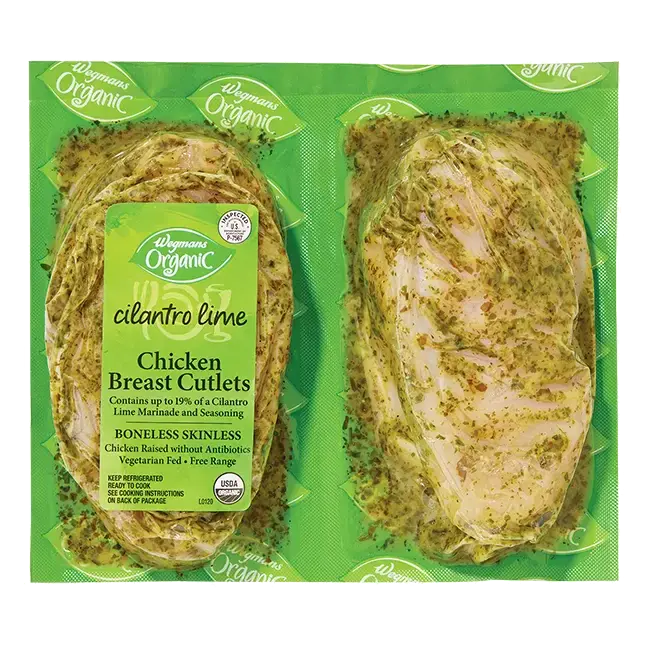 Organic Cilantro Lime Chicken Breast Cutlets