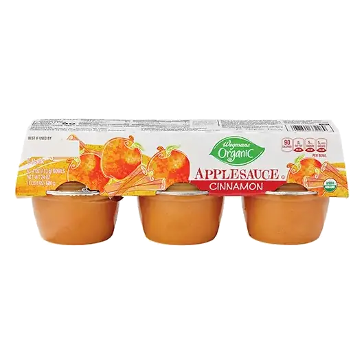Organic Cinnamon Applesauce Bowls, 6 PACK