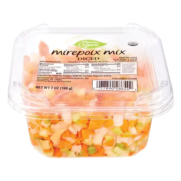 Organic Cleaned & Cut Diced Mirepoix Mix