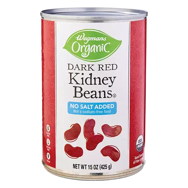 Organic Dark Red Kidney Beans, No Salt Added