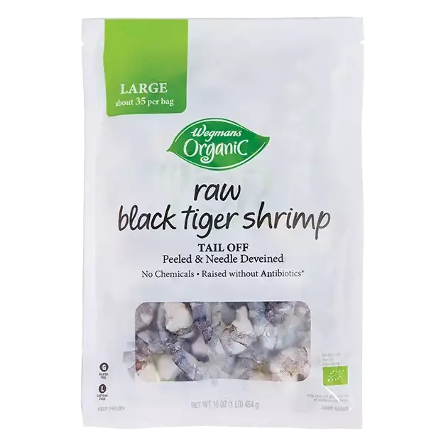Organic Frozen Large Raw Black Tiger Shrimp