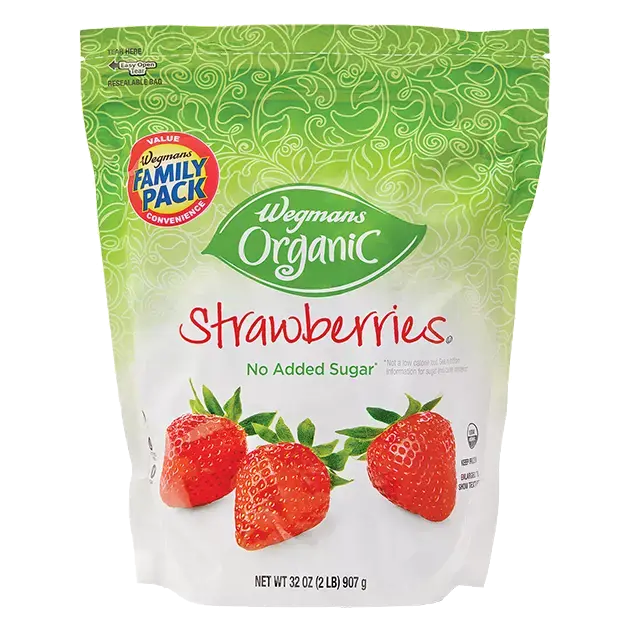 Organic Frozen Strawberries, No Sugar Added, FAMILY PACK
