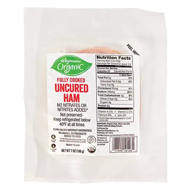 Organic Fully Cooked Uncured Sliced Ham