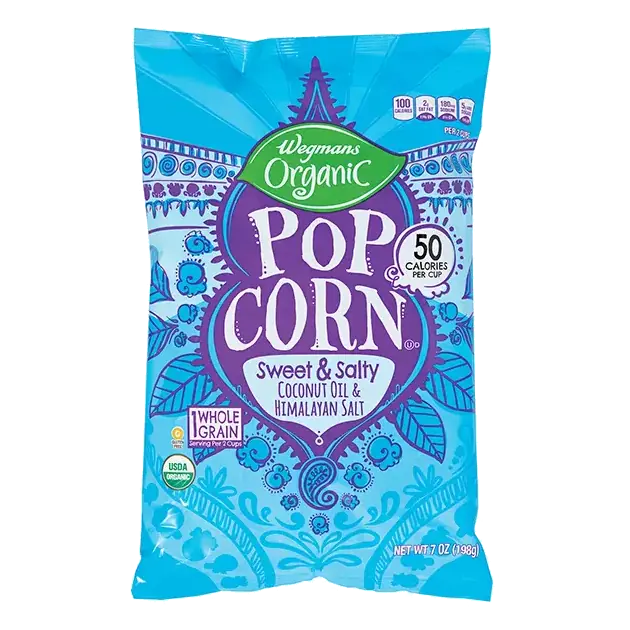 Organic Himalayan Salt Popcorn, Sweet & Salty